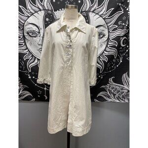 Mac & Jac beaded lined long tunic length top sz 12